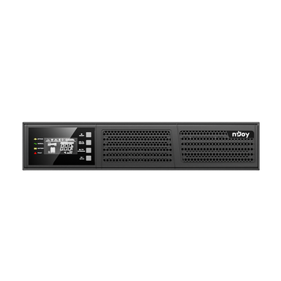 Ups njoy runa 1k, 1000va/900w, online, dubla conversie, rackabil 2u, ecran lcd, conectori de iesire 4 x iec-320 c13, 2 x gpl09122l incluse