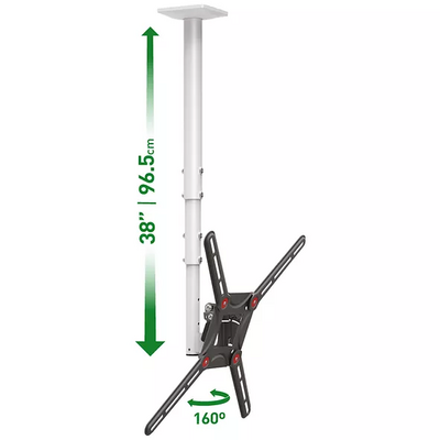 suport tv de perete, barkan 3500.w, fix, 29"- 65", vesa 400 x 400 mm, suporta pana la 40kg, alb