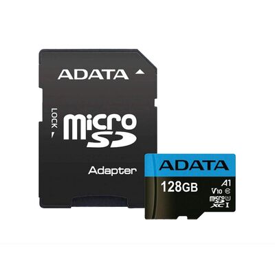 Card de memorie microsd adata premier, 128gb, adaptor sd, class 10
