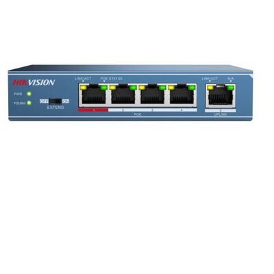 Switch hikvision ds-3e0105p-e(b), 4-port, poe