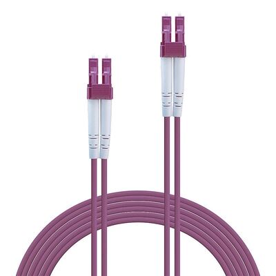 Cablu fibra optica lindy lc/lc om4, 2 x lc male to 2 x lc male, 3m