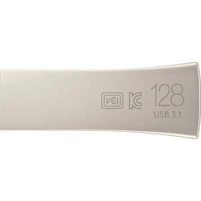 Memorie usb flash drive samsung 128gb bar plus, usb 3.1 gen1, champaign silver
