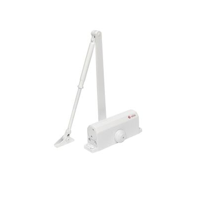Amortizor hidraulic cu brat sa-6033aw-wh, alb; pentru: usi cu greutatea de 40-65 kg; latime usa ≤950mm; ulei hidraulic termostabil; viteza de inchidere reglabila; montare universala: stanga sau dreapta; culoare: alb; deschidere usa la 180°;