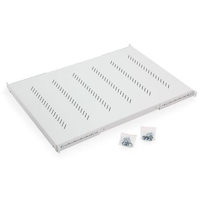 Raft fix perforat triton 19" 1u/250 capacitate incarcare 40kg, negru