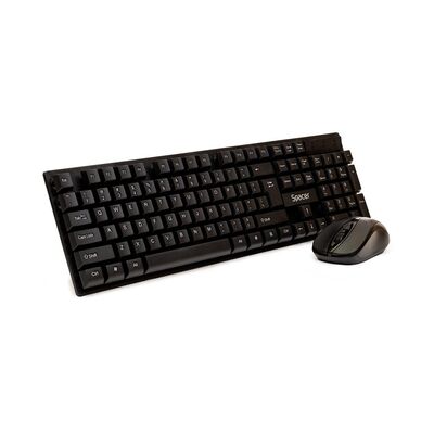 Kit tastatura si mouse spacer spds-1100 fara fir, usb, tastatura wireless + mouse wireless, black, „spds-1100”