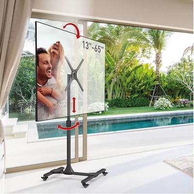 suport tv de podea, barkan sw310h, reglabil, 13"- 65", vesa 400 x 400 mm, suporta pana la 36kg, negru