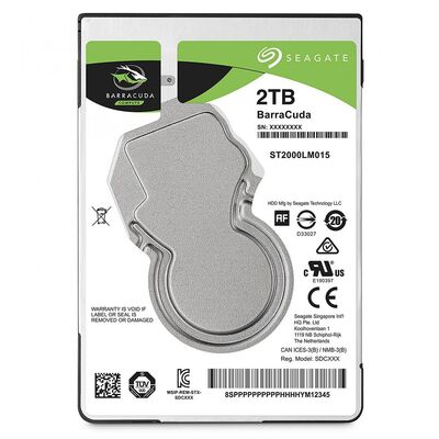 Hdd laptop seagate barracuda® 2tb, 5400rpm, sata iii