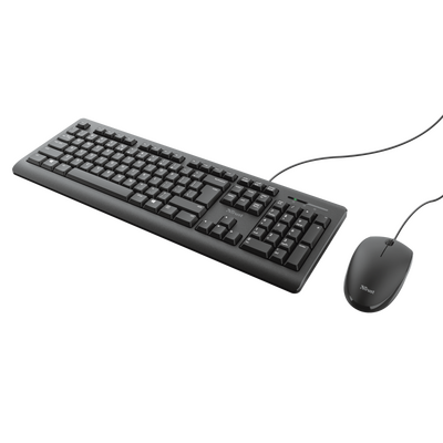 Kit tastatura + mouse trust primo, wired, negru