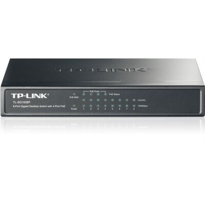 Switch tp-link tl-sg1008p, 8 port, 10/100/1000 mbps