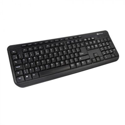 Tastatura serioux 9400mm, cu fir, us layout, neagra, multimedia (11 hotkeys), usb