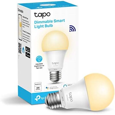 Tp-link tapo l510e smart bulb white, yellow wi-fi, dimmable, e27, wi-fi protocol ieee 802.11b/g/n, wi-fi frequency 2.4 ghz wi-fi, 220–240 v, 50/60 hz, 73 ma, 806 lumens, 2,700 k, 8.7 w.