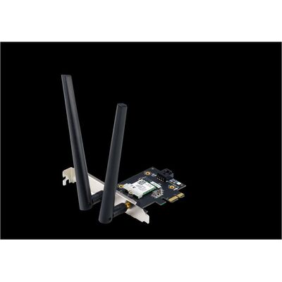 Asus pce-ax1800 wifi ax1800 bluetooth 5.2 pcie adapter, wi-fi 6, wpa3, ofdma. mu-mimo, standarde retea: wifi 6 (802.11ax), viteza: 1800mbps, 2 x antene externe.