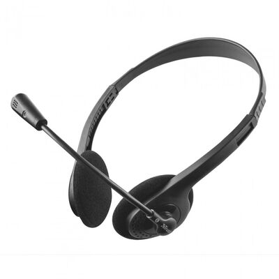Casti cu microfon trust primo chat, negru