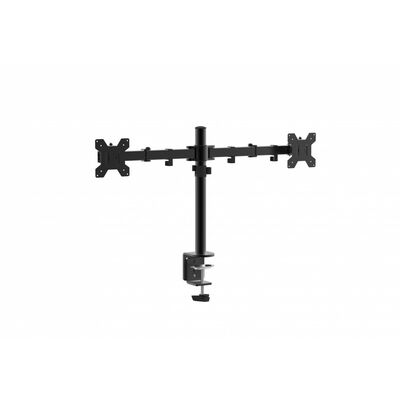 Suport dublu monitor serioux, mm1903a, mobil, tilt:+/- 90 °, swivel: 180 ° , rotatie 360°, vesa: 75×75 / 100×100mm, compatibilitate 10"-27" , reglabil pe inaltime: 400mm ,extensie braț: 415mm ,greutate maxima suportata 8 kg, culoare negru