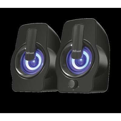 Boxe stereo trust gemi rgb 2.0 speaker, 6w, negru