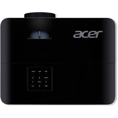 Proiector acer x1228i, dlp 3d ready, xga 1024* 768, up to wuxga 1920* 1200, 4500 lumeni, 4:3/ 16:9, 20.000:1, zoom 1.1, dimensiune maxima imagine 300", distanta maxima de proiectie 11.8 m, boxa 3w, lampa 6.000 ore/ 15.000 ore extreme eco, 27-35 db, greuta
