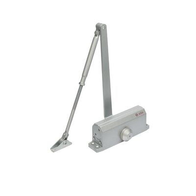 Amortizor hidraulic cu brat sa-6033ad-sv, cu blocare; pentru: usi cu greutatea de 40-65 kg; latime usa ≤950mm; ulei hidraulic termostabil; viteza de inchidere reglabila; montare universala: stanga sau dreapta; culoare: argintiu; deschidere usa la 180°;