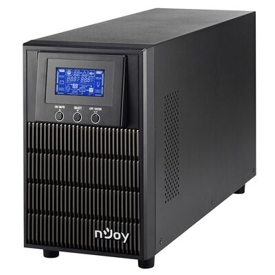 Ups njoy aten pro 2000, 2000va/ 1800w, on-line, lcd display, 3 prize schuko cu protectie, management, tower, dubla conversie, frequency range 40hz ~ 70 hz, connection port rs232 / usb / intelligent port, dimensiuni: 397 x 145 x 220 mm, greutate: 17 kg, ne