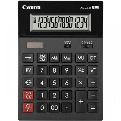Calculator birou canon as120 ii, 12 digits, 29 keys, dual power, m+, m-,rm/cm.