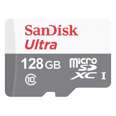 Card de memorie sandisk microsdxc, 128gb, adaptor sd, class 10