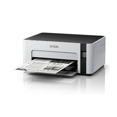 Imprimanta inkjet mono ciss epson m1100, dimensiune a4, viteza max 32ppm, rezolutie printer 1440x720dpi, alimentare hartie 150 coli, volum maxim printare : 15000pagini/luna, interfata: usb 2.0, consumabile: ecotank mx1xx negru xl (6k/pag.), mx1xx negru l 