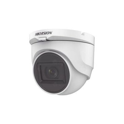 Camera supraveghere hikvision turbo hd dome ds-2ce76d0t-itmfs(2.8mm); 2mp; audio over coaxial cable, microfon audio incorporat; 2 mp cmos; rezolutie 1920 (h) × 1080 (v)@25fps; iluminare: 0.01 lux@(f1.2, agc on), 0 lux with ir; lentila: 2.8mm, distanta ir: