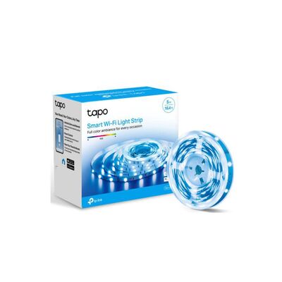 Tp-link tapo l900-5 smart light strip, wi-fi,multicolor, dimmable, cuttable, wi-fi protocol ieee 802.11b/g/n, wi-fi frequency 2.4 ghz wi- fi, 220–240 v, 50/60 hz, 13.5w, dimensions 5000×10×1.6 mm.