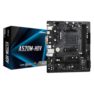 Placa de baza asrock a520m-hdv, socket am4