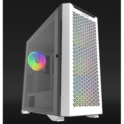 Carcasa aqirys aquilla midi tower white  technical data case type: midi tower materials: tempered glass with hinge(left side panel), 0.9 mm spcc steel, abs, metal mesh m/b support: mini-itx, micro-atx, atx, e-atx psu support: atx, 175 mm maximum length (b