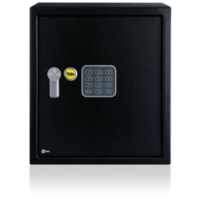 Seif yale standard birou ysv/390; alcatuit din otel; tastatura digitala programabila si usor de operat; prevazut cu orificii pentru fixare si bolturi de prindere incluse; ideal pentru pastrarea documentelor importante sau a cheilor intr-un loc sigur si la