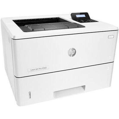 Imprimanta laser mono hp laserjet pro m501dn; a4, max 43ppm (34ipm duplex), 600x600dpi (4800x600 enhanced dpi black), 256mb ram, procesor 1.5ghz, fpo 5.8 sec (ready), hp pcl 5, hp pcl 6, hp postscript level 3 emulation, direct pdf (v1.7) printing, urf, pc